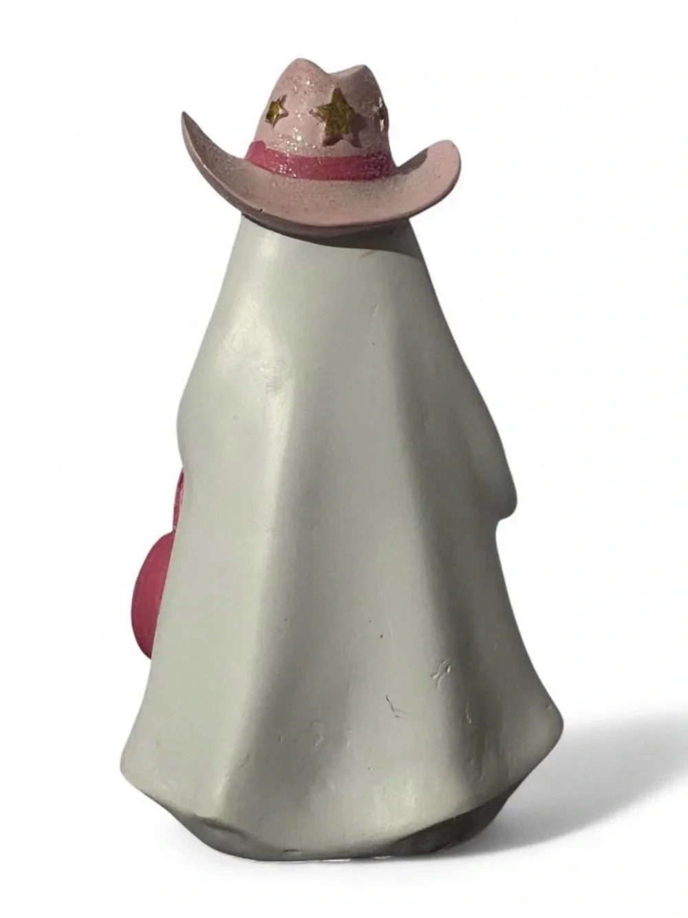 Viral Pink Cowgirl Ghost with Pink Pumpkin Figurine